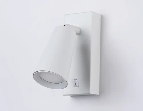 Бра с выключателем TA13141 Ambrella light белый на 1 лампа, основание белое в стиле современный хай-тек  фото 5